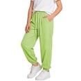 thumbnail image 2 of Piuwrlz Tapered Pants Girls Boys 16-17Years Sweatpants Jogger Pant Green Size 16-17Years, 2 of 9