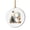 P, variant on Christmas Letter S Ornament, Reindeer Initial Hanging Decoration, Round Ceramic Acrylic Ornament, Christmas Tree Decor, Gold Letter S with Reindeer and Holly, 3.15 Inch, Gold Cord, Christmas Gift