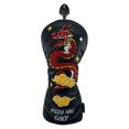 thumbnail image 1 of Funda para cabeza de golf shamjiam diseño de dragón chino protector ligero antiarañazos Negro 30cmx13cm, 1 of 8