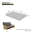 thumbnail image 2 of Solid Futon Cover Slipcover Fit 6"- 8" Futon Mattresses Coffee, Twin Size 39x75 Inch, 2 of 9