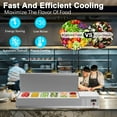 thumbnail image 2 of Ice Food Serving Display Container,59’’Countertop Refrigerated Condiment Station with Auto Defrost & Digital Controller and LED Display,Food Display Rack Organizer for Buffet, 2 of 7