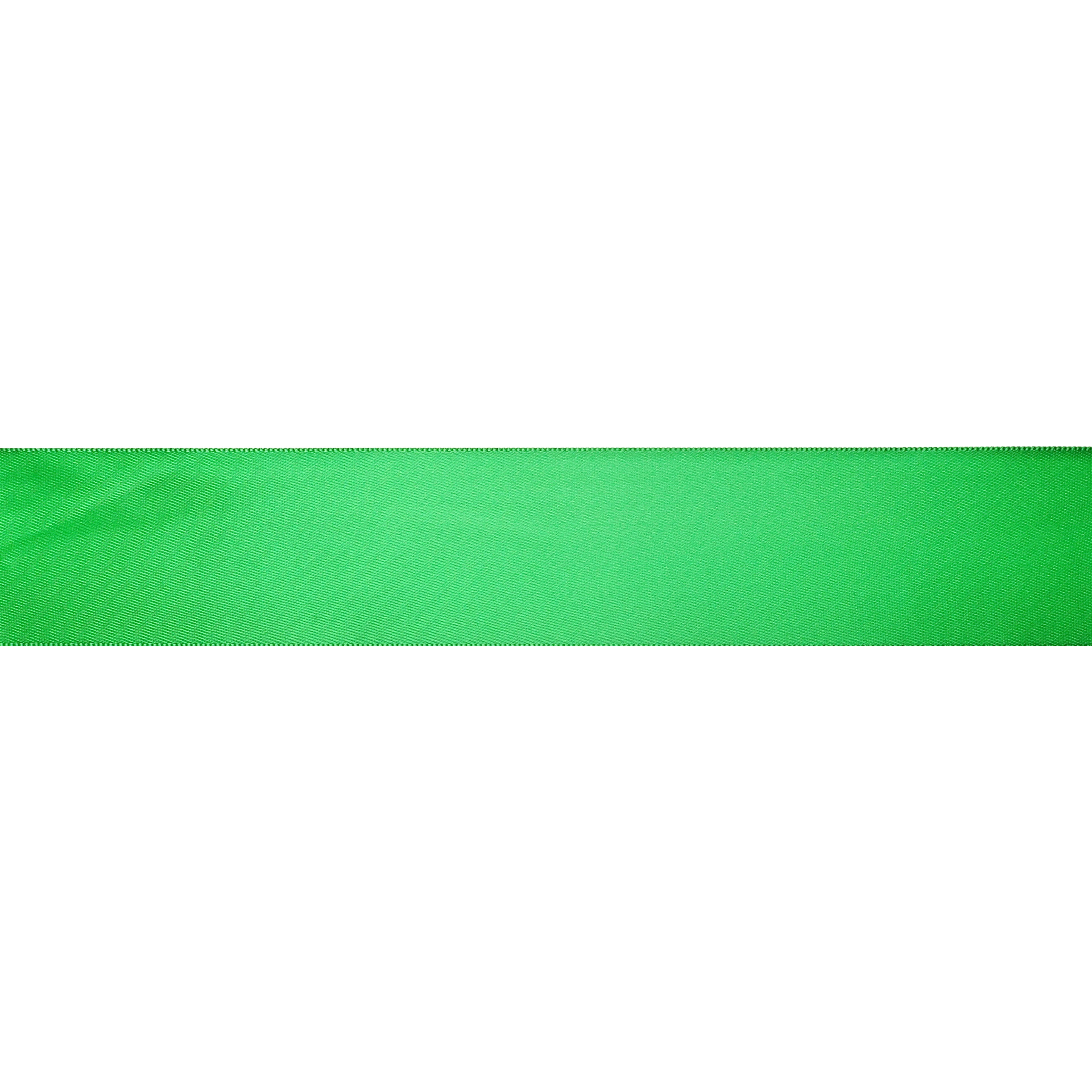 1.5" x 3yd Green Double Faced Satin Ribbon by Celebrate It – Non-Wired Polyester with Woven Selvage - Available in Multiple Colors - 12 Pack