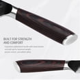 thumbnail image 3 of Hecef 8-Inch Japanese Chef Knife, High-Performance Composite Steel Razor Sharp Cooking Knife with Hammered Finish & Ergonomic Pakkawood Handle, 3 of 7