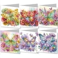 thumbnail image 2 of 4PCS DIY Diamond Art Painting Creative Design Holiday Blessing Gift Folding Greeting Card Set (15*15cm) (With White Envelope)-4PCS, 2 of 12