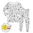 thumbnail image 2 of AWZXDE DIY Sketch and Hoodie Set Comfortable Unisex Childrens Outfit Toddler Girl Easter Outfit White,8-9 Years, 2 of 5