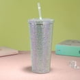 thumbnail image 4 of Elegant Rhinestone-Encrusted Insulated Stainless Steel Tumbler with Straw - Double-Layer Design, Vibrant Crystal Embellishments, Perfect for Coffee or Tea, Gift Item, Coffee Tumbler | Elegant Tumbler, 4 of 10