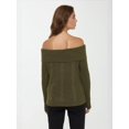 thumbnail image 4 of Off Shoulder Knitted Sweater, 4 of 5