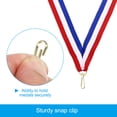 thumbnail image 4 of Uxcell Award Neck Ribbons with Snap Clips, Polyester Striped Medal Lanyards Ribbon, Red White Blue 20Pcs, 4 of 6
