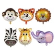 thumbnail image 1 of Globo de animales, globos de papel de aluminio de animales, globos de cumpleaños de 6 piezas, se permite helio, para bodas, decoraciones de fiestas de baby shower, juguetes para niños (6 piezas), 1 of 5