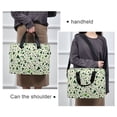 thumbnail image 6 of FORMRS 16" Laptop Bag Carrying Sleeve Case with Handle Travel Shoulder Briefcase, Green Triangles Pattern, 6 of 8