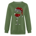 thumbnail image 4 of Kcodviy Chandail en Molleton pour Femmes Joyeux Chandails à Capuchon Décontractés Femmes Imprimé de Noël Col Rond Chandail en Molleton Patch Alien Ajusté Chandail Hauts Adaptés Manches Longues Chemises d'Entraînement Grands Chandails à Capuchon Femmes Blouse Ample, 4 of 4