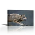 thumbnail image 1 of Gray Wolf snarling, North America - Contemporary Fine Art Giclee on Canvas Gallery Wrap - wall décor - Art painting - 36 x 24 Inch - Ready to Hang, 1 of 2