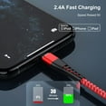 thumbnail image 2 of Cshidworld 3Pack Lightning Charge Cord, [Apple MFi Certified] 6/6/10 feet,High Fast/Data Sync Charging Cable Compatible for Apple iPhone 14/13/12/11 Promax/XS/XR/8/7/SE/iPad, 2 of 7