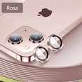 thumbnail image 1 of Protector de pantalla de vidrio templado con película antibalas y antiarañazos para cámara, anillo de metal rosa para iPhone 13 Pro/Pro Max, 1 of 7