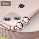 thumbnail image 1 of Protector de cámara para iPhone 13 Pro/iPhone 13 Pro Max, cristal templado, anillo metálico individual, película protectora de pantalla a prueba de balas y arañazos (rosa), 1 of 7