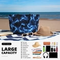 thumbnail image 5 of Daiia Blue Lightning Beach Travel Bag - Water-Resistant Beach Bag, Lightweight Tote with 7 Pockets for Women and Men - Gym,Pool,Camping,Reusable Grocery Bag, 5 of 7
