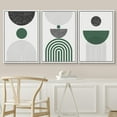 thumbnail image 2 of IDEA4WALL Framed Canvas Print Wall Art Set of 3 Mid-Century Retro Abstract Polygon Boho Pattern Wall Decor Nordic Geometric Collage Prints Minimal Modern Art Bohemian Artwork - White 16"x24"x3, 2 of 5