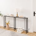 thumbnail image 2 of HOOBRO 63" Narrow Console Table with Charging Station,Greige, 2 of 10