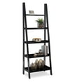 thumbnail image 3 of Riverbay Furniture 5-Shelf Transitional Wood Open Back Ladder Bookshelf in Black, 3 of 7
