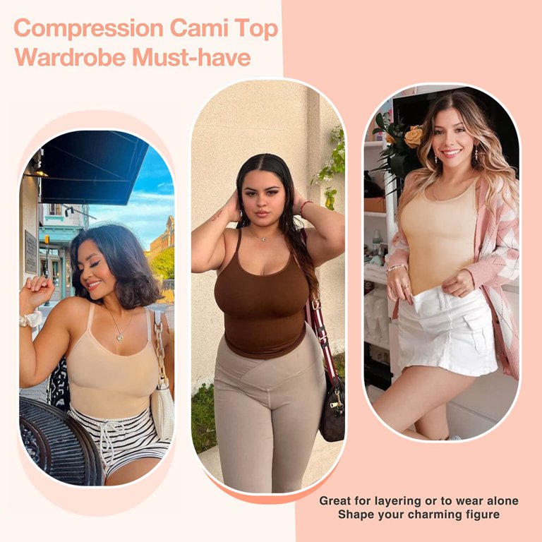 MANIFIQUE Camisole for Women Tummy Control Cami Shaper Seamless Compression  Tank Top Shapewear