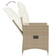 thumbnail image 5 of vidaXL Reclining Garden Chair Set of 2 Beige, 5 of 5