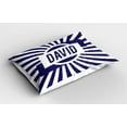 thumbnail image 2 of Ambesonne David Pillow Sham 2 Pack, Boys Birthday Navy Tone, 26"x20", Navy Blue and White, 2 of 3