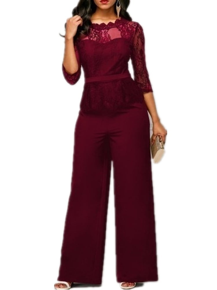 red lace jumpsuit plus size