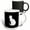 Multicolor, variant on 3drose, Minimalistic White Cat Silhouette Vector Art, 11oz Magic Transforming Mug