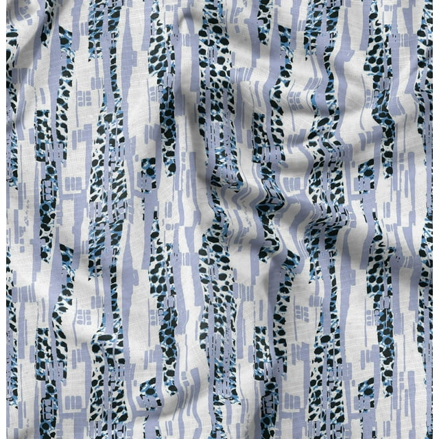 Soimoi Cotton Duck Fabric Leopard Animal Skin Print Sewing Fabric Yard 42 Inch Wide