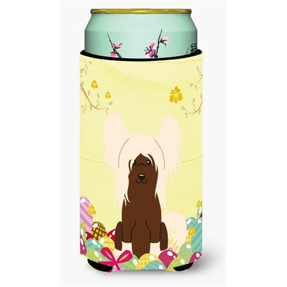 Carolines Treasures BB6113TBC Easter Eggs Chinese Crested Cream Tall Boy Beverage Insulator Hugger