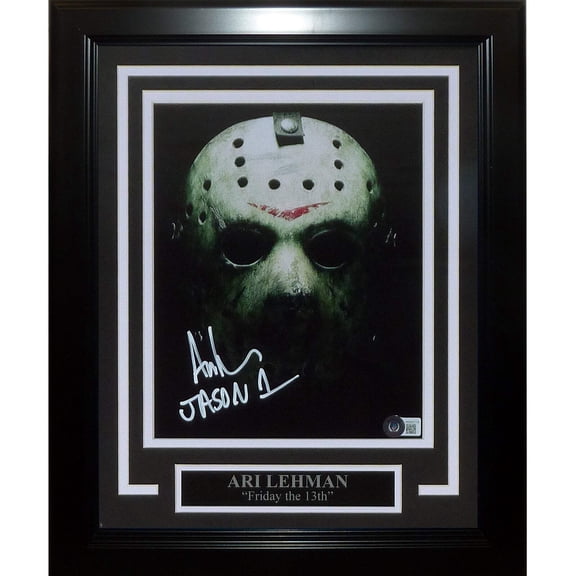 Ari Lehman Autographed Friday the 13th Deluxe Framed 8x10 Photo - Beckett