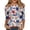 Blue, variant on Women's 250th Anniversary USA Shirt Patriotic American Flag Print Crew Neck 3/4 Sleeve T-Shirt