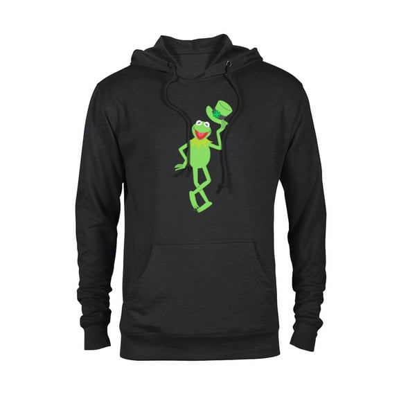 Disney Muppets Kermit the Frog with Top Hat St Patrick’s Day - Pullover Hoodie for Adults - Customized-Black