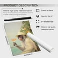 thumbnail image 2 of Vintage Monkey Cocktail Wall Art Alcohol Drink Poster  Cute Funky Canvas Prints Pictures for Home Bar Cart Wall Decor, 2 of 8