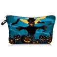 thumbnail image 1 of FUDEAM poliéster Halloween patrón Impermeable bolsa de cosméticos artículos de tocador almacenamiento organizar bolsa de maquillaje de viaje mujer lave la bolsa Fivean unisex, 1 of 2