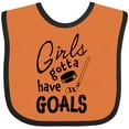thumbnail image 3 of Inktastic Girls Gotta Have Goals Hockey Player Girls Baby Bib, 3 of 4