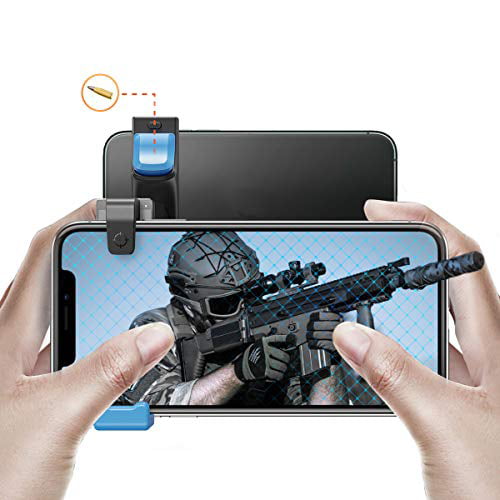 IFYOO MGT108 Mobile Game Controller Gaming Trigger Button Compatible with PUBG Mobile/Fortnitee Mobile/Call of Duty Mobile Compatible with Android Phone & iPhone BlueX1pcs 