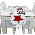 thumbnail image 4 of Rectangle Doodle Stars Printed Table Runner 13x90in for Wedding Birthday Holiday, 4 of 5