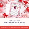 thumbnail image 3 of Pink Ladybug Baby Shower Invitations, 20 Fill-In Cards with Envelopes, 5x7 Baby Shower Invites & Supplies, New Baby Celebration Cards, Made in USA by Amanda Creation, 3 of 9