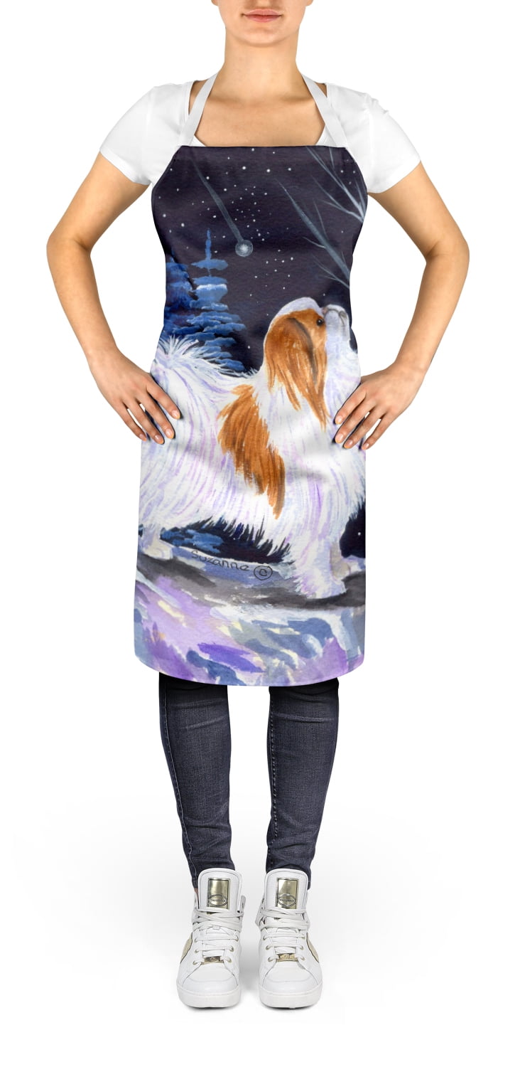 Carolines Treasures SS8363APRON Starry Night Japanese Chin Apron Large multicolor