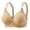 Beige, variant on Push Up Bras for Women Wireless Comfort Sleep Plus Size Bra No Underwire Deep V Neck Comfortable Breathable Bra