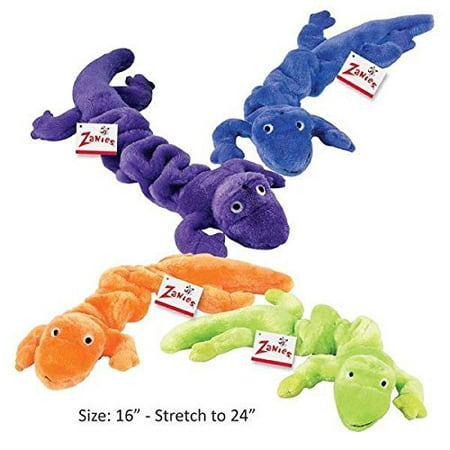 Gecko Lizard Bungee Dog Toys Durable Plush Stretch Colorful Squeaky Toy For Dogs
