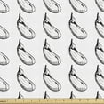 thumbnail image 1 of Food Fabric by the Yard, Eggplant Illustration Delicious Vegetable Harvest Bio Healthy Cuisine Farming, Decorative Upholstery Fabric for Chairs & Home Accents, Charcoal Grey White by Ambesonne, 1 of 5