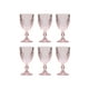 thumbnail image 1 of Juego Xtellar 6 Copas De Vino Grande Agua Vidrio Cristal Color Rosa, 1 of 5
