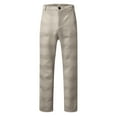 thumbnail image 4 of Valora Men Pants Men's Casual Plaid Zip Jeans for Everyday Comfort and Style with Relaxed Fit and Easy Wear Khaki L, 4 of 6