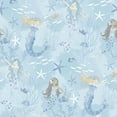 thumbnail image 3 of Galerie Wallcoverings  Tiny Tots 2 Mermaids Non-woven Glittery Wallpaper Roll 33 feet x 21 inches - Pink/Grey/Glitter, 3 of 5