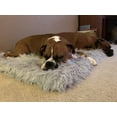thumbnail image 4 of Paw Brands Dog Bed Faux Fur Memory Foam Pet Bed Gray Rectangle 40L X 25W inches, 4 of 6