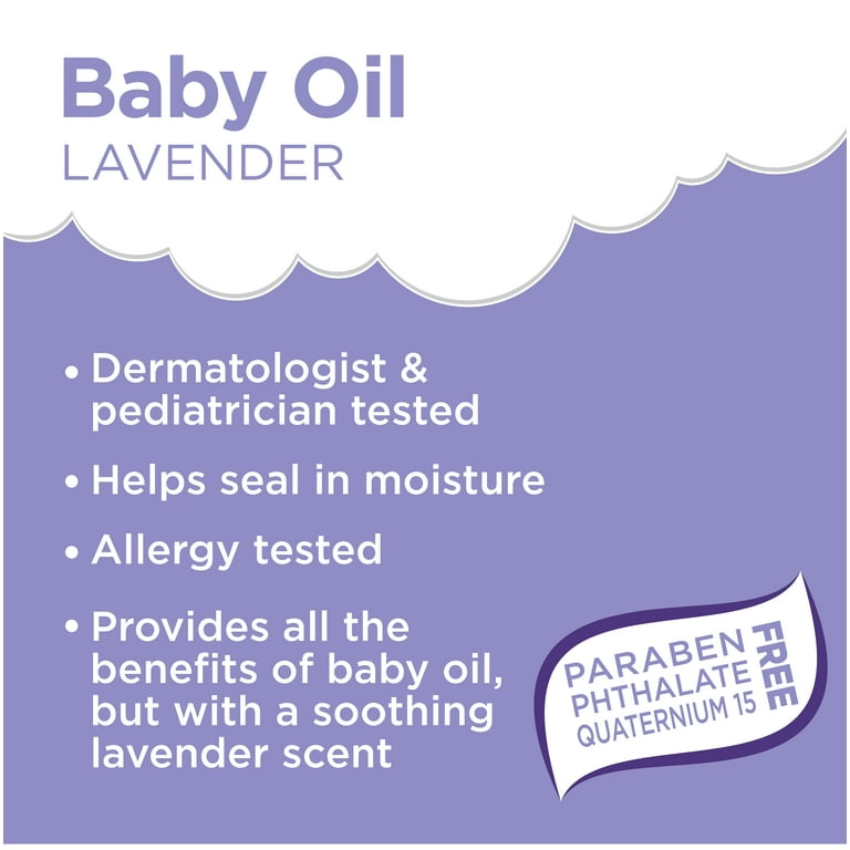 Equate Baby Lavender Baby Oil, 20 fl oz