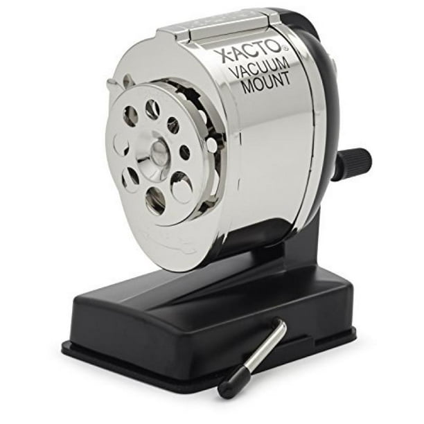XACTO KS Manual Pencil Sharpener, Vacuum Mount, Silver