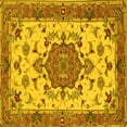 thumbnail image 1 of Ahgly Company Indoor Square Persian Yellow Traditional Area Rugs, 6' Square, 1 of 4